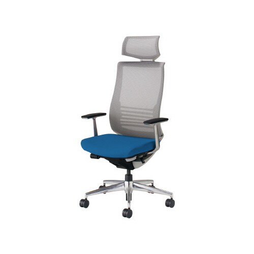 ベゼル ヘッド付A肘A脚本体白背座別色青 硬床用