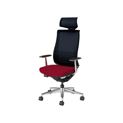 ベゼル ヘッド付A肘A脚本体黒 背座別色赤 硬床用