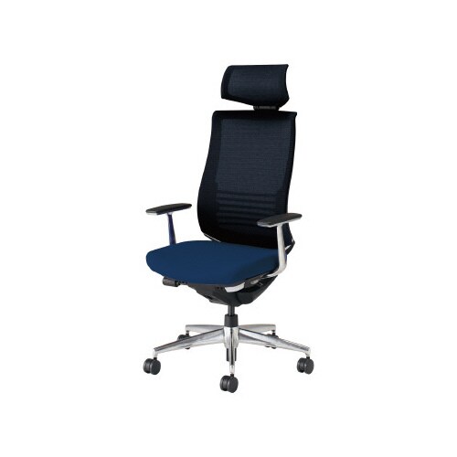 ベゼル ヘッド付A肘A脚本体黒 背座別色紺 軟床用