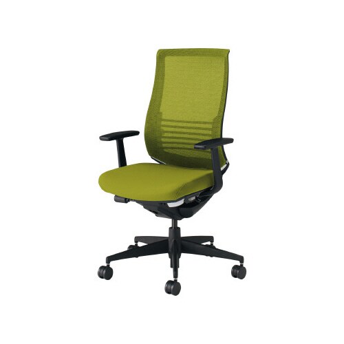 ベゼル ランバS有T型肘 本体黒 黄緑 軟床用