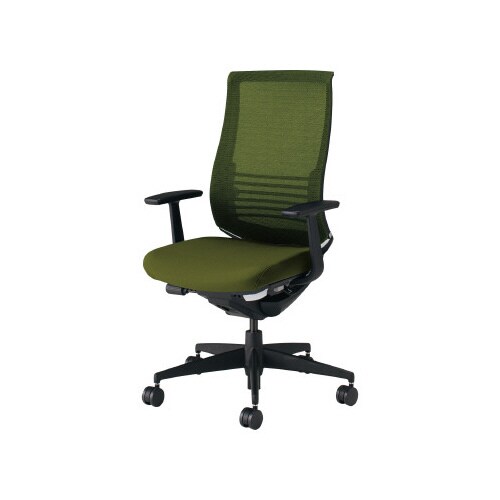 ベゼル ランバS有T型肘 本体黒 緑 軟床用