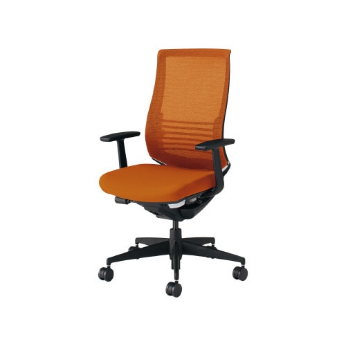 ベゼル ランバS有T型肘 本体黒 橙 軟床用