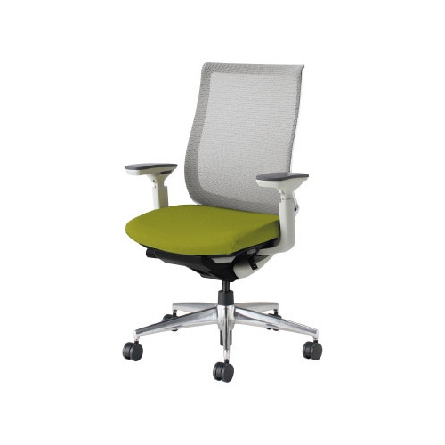 ベゼル 可動肘A脚本体白 背座別色黄緑 硬床用