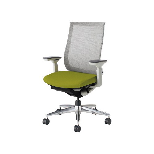 ベゼル 可動肘A脚本体白 背座別色黄緑 軟床用