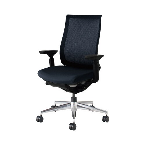 ベゼル 可動肘付 アルミ脚 黒 ブラック