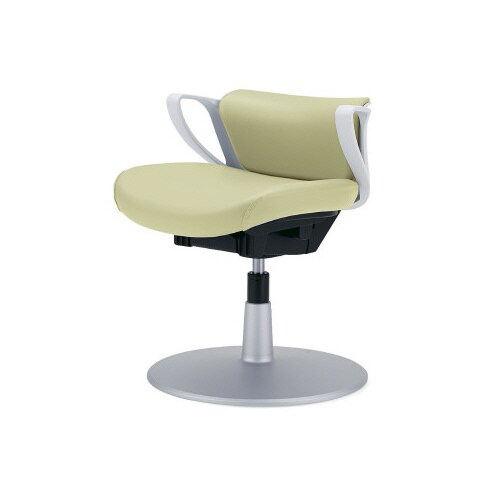 ピコラ円盤脚患者用WG白シェル肘あり合皮L