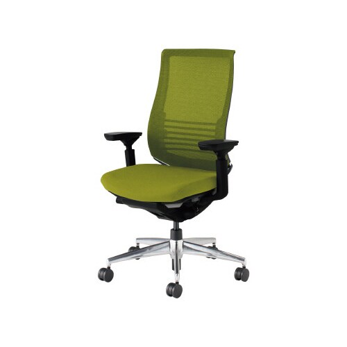 ベゼル ランバS有可動肘本体黒 黄緑 軟床用