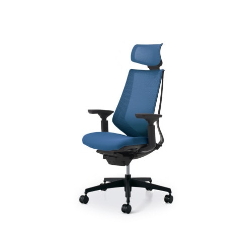 デュオラメッシュ黒樹脂脚 H可動肘ターコイズ W