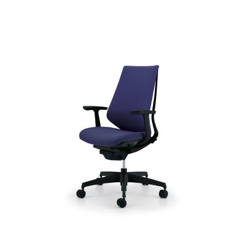 デュオラクッション黒樹脂脚 T肘DパープルW