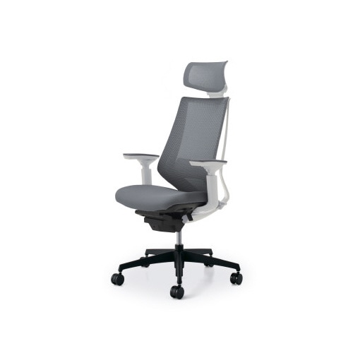 デュオラメッシュ白樹脂脚 Hランバー可動肘E3 W