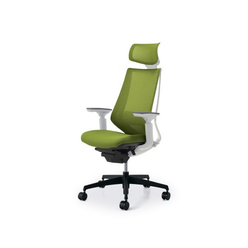 デュオラメッシュ白樹脂脚 Hランバー可動肘Q4 W