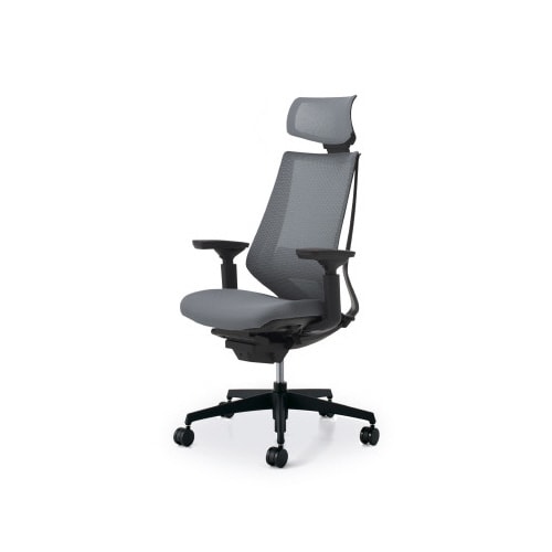 デュオラメッシュ黒樹脂脚 Hランバー可動肘E3 W