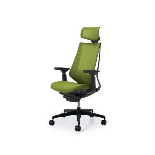 デュオラメッシュ黒樹脂脚 Hランバー可動肘Q4 W