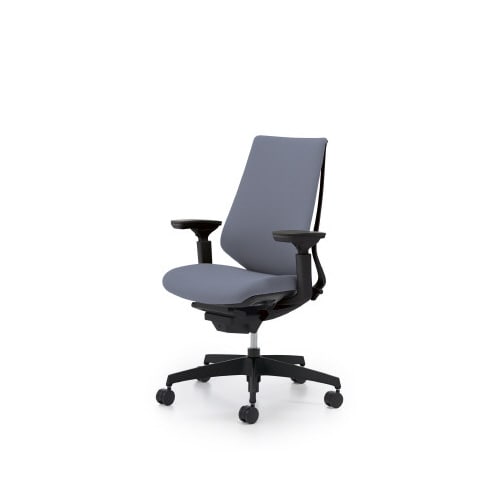 デュオラクッション黒樹脂脚 可動肘Sグレー W