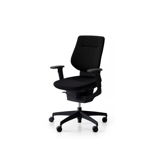 イング クッションバーチカル可動肘本体黒黒 軟床用