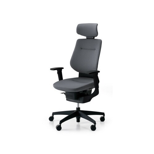 イング クッションヘッド付可動肘本体黒薄灰 軟床用