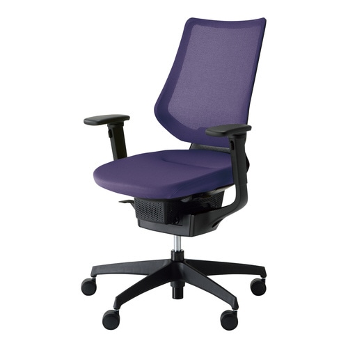 イング メッシュバーチカル可動肘 本体黒深紫硬床用