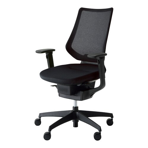 イング メッシュバーチカル可動肘 本体黒黒 硬床用