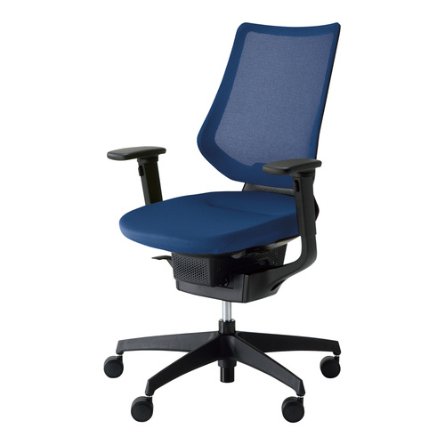 イング メッシュバーチカル可動肘 本体黒紺 軟床用