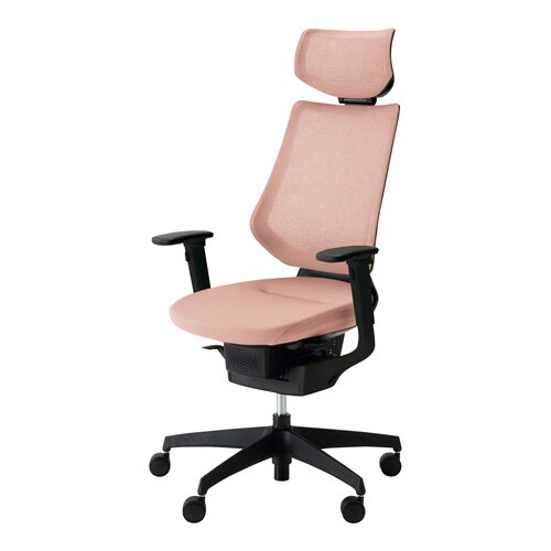 イング メッシュヘッド付可動肘 本体黒 灰桃軟床用