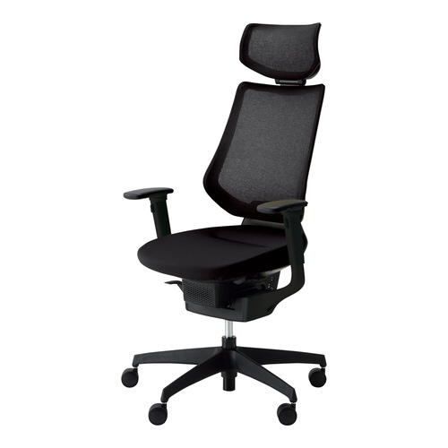 イング メッシュヘッド付可動肘 本体黒 黒 硬床用