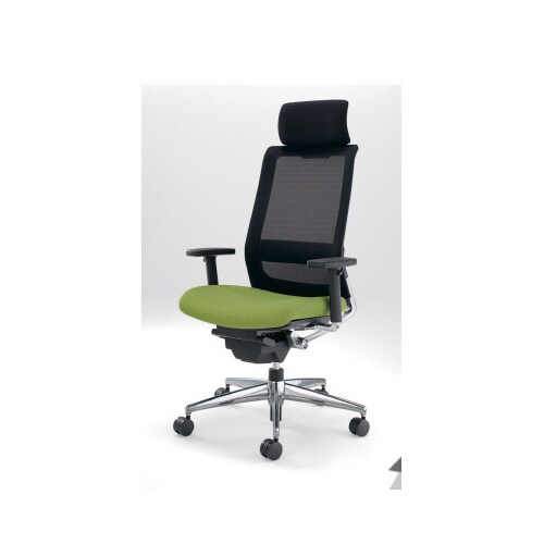エアフォート 上下肘 ヘッドレスト付 座緑 軟床用