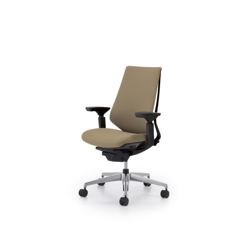 デュオラクッション黒アルミ脚 可動肘SベージュW