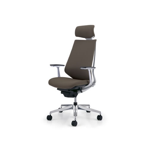 デュオラクッション白アルミ脚 Hアルミ肘DグレーW