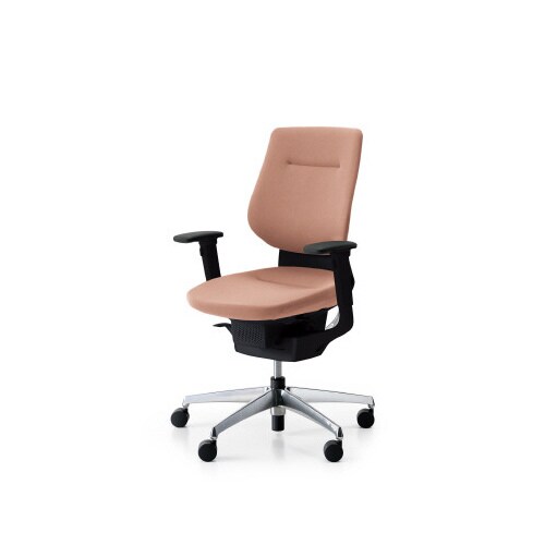 イングクッションバーチカル可動肘本体黒銀脚灰桃軟床