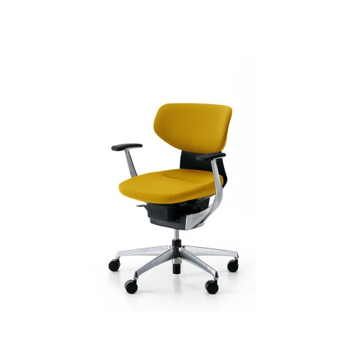 イング クッションラテラル本体黒銀脚 黄 軟床用