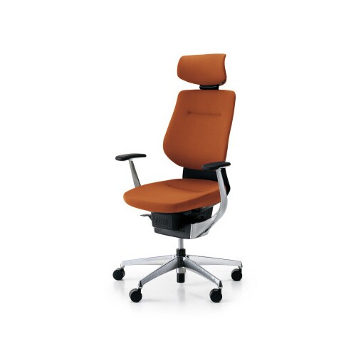 イング クッションヘッド付 本体黒 銀脚橙 軟床用