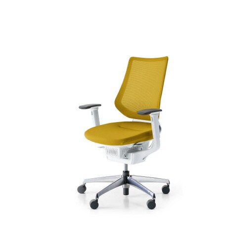 イング メッシュバーチカル可動肘本体白銀脚黄軟床用