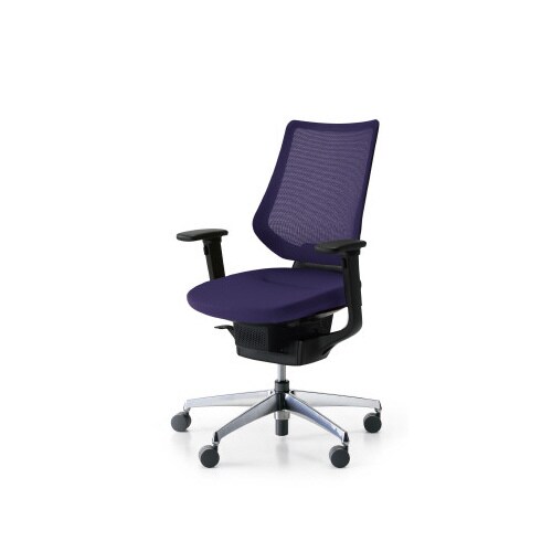 イングメッシュバーチカル可動肘本体黒銀脚深紫軟床用