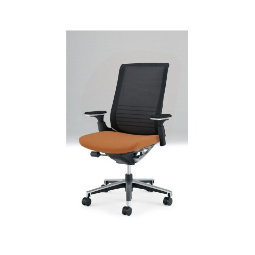 インスパイン ハイバック本体黒可動肘 橙 軟床用