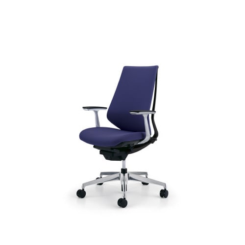 デュオラクッション黒アルミ脚 アルミ肘DパープルW