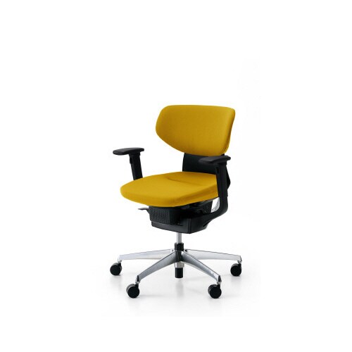 イングクッションラテラル可動肘本体黒銀脚黄 軟床用