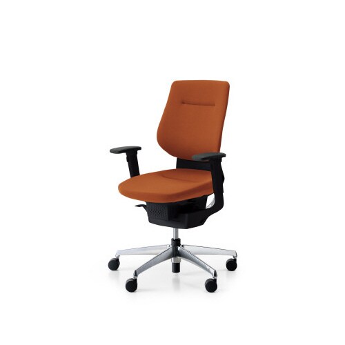 イングクッションバーチカル可動肘本体黒銀脚橙軟床用