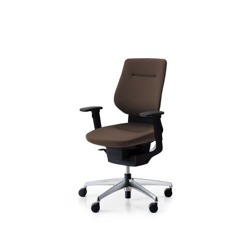 イングクッションバーチカル可動肘本体黒銀脚濃茶軟床