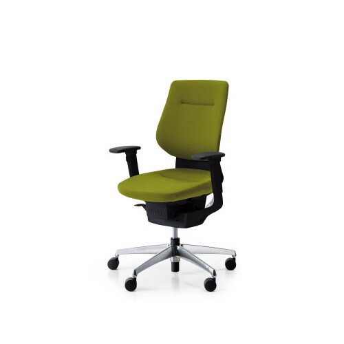 イングクッションバーチカル可動肘本体黒銀脚黄緑軟床