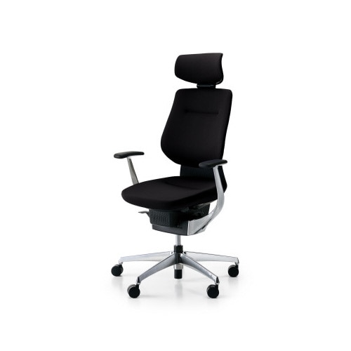 イング クッションヘッド付 本体黒 銀脚黒 軟床用