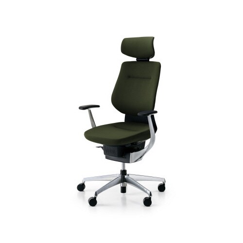 イング クッションヘッド付 本体黒銀脚深緑 軟床用