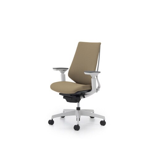 デュオラクッション白樹脂C脚 可動肘SベージュW