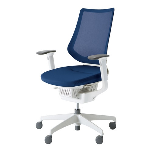 イング メッシュバーチカル可動肘 本体白紺 硬床用