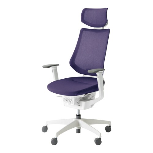 イング メッシュヘッド付可動肘 本体白 深紫軟床用