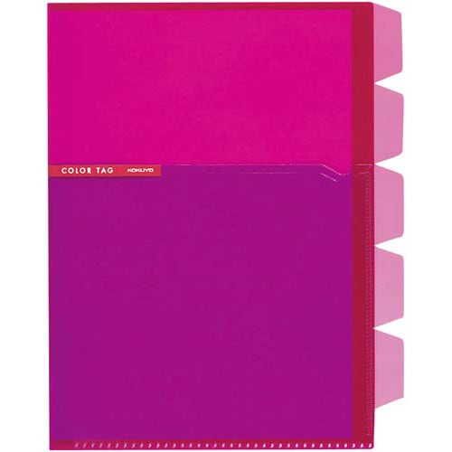 5インデックスホルダーA5<カラータグ>ピンク