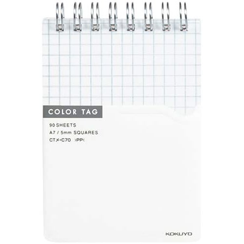 ツインリングメモA7<カラータグ>透明