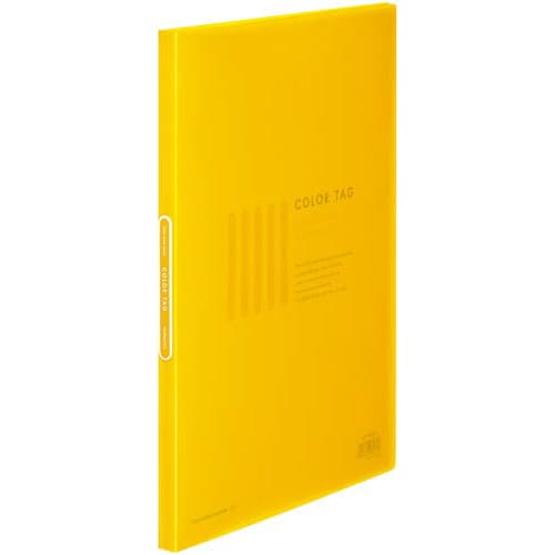 クリヤーブックカラータグ A4縦20P 黄