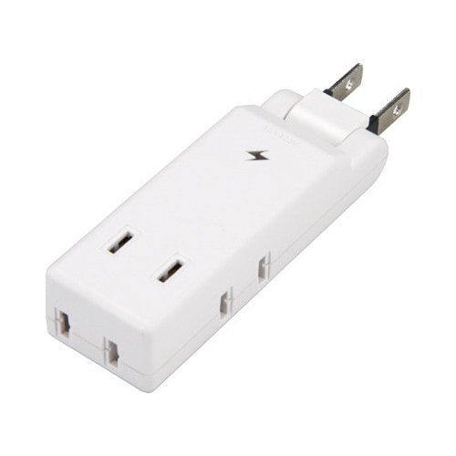 極小コーナータップ 4個口 雷ガード付 ホワイト