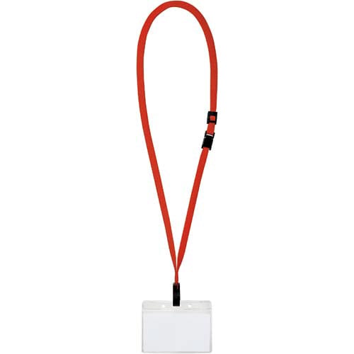 ソフト吊り下げ名札(チャックなし) 赤 10個