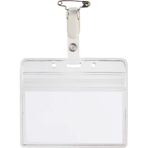 クリップ式名札(名刺サイズ防水)50個